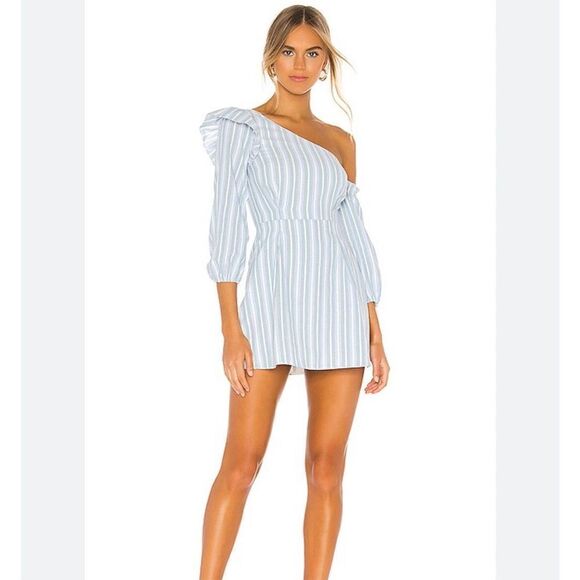 Majorelle Jennie Mini Dress in Blue Chambray Size S - Picture 1 of 4